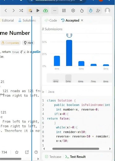9 Palindrome Number #coding #programming #dsa #leetcode