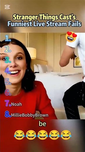 Stranger Things Cast's Funniest Live Stream Fails🤣#milliebobby #usa #funny #strangerthings #trending