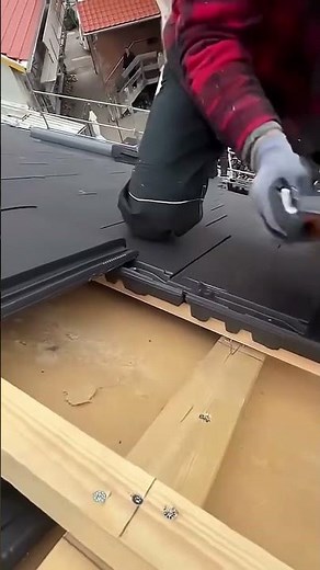Installing a roof tile neatly for clean and durable roofing
