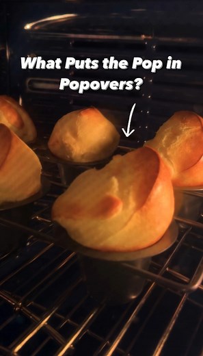 Bread flour produces a popover that’s 30 percent taller; weighing the flour ensures that the batter is always the right consistency for the best rise. Warming the milk leads to more oven spring. Popovers recipe: https://cooks.io/3UUgc8f | America's Test Kitchen