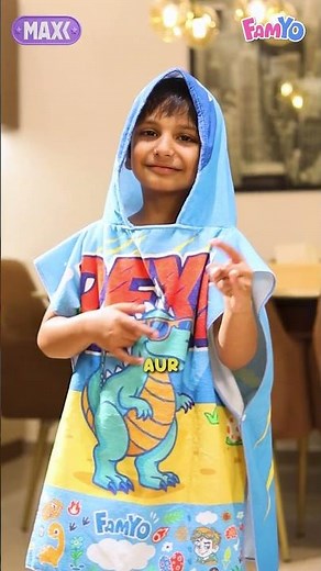 Kids hooded bath towel | HoodMaxx Poncho that kids wear even after bath