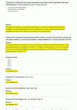 Algebra 2 Semester Exam Practice & Trivia Exam video