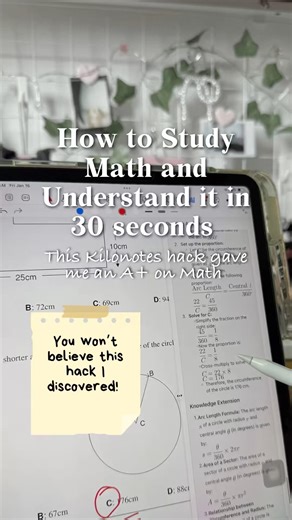 HOW I FINALLY UNDERSTOOD MATH 🧮✨ #MathStudy #DigitalNotes #iPadStudent #ExamPrep #StudyHacks