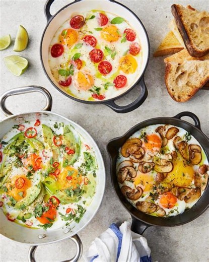 Starting your weekend off right with: Simple. Baked. Eggs! 🍳 jamieol.com/BakedEggs3WaysRecipe | Jamie Oliver