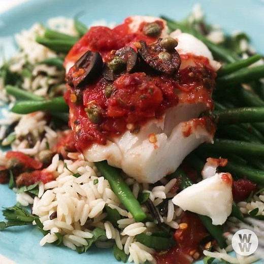 RECIPE: Cod Putanesca parcels with herby rice | WW UK