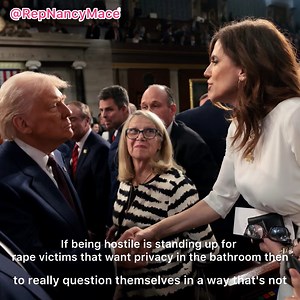 If standing up for women and girls and our right to safety, and privacy makes us hostile then so be it. We'll be hostile 24/7, 365 days a year. Real men stand up for women, not try to force other mentally ill men in dresses onto us. Take notes, Michael Smerconish. We won't tolerate it. Obviously. | Congresswoman Nancy Mace