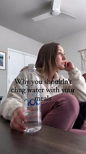 Are you chugging water with your meals?  Excessive liquid during meals could lead to bloating, indigestion and nutrient malabsorption! Research shows limiting your water intake around meals to 8 oz is ideal. Try giving yourself 30 minutes before and after a meal without chugging water and see if you notice a difference in how you feel! | übr water | Facebook