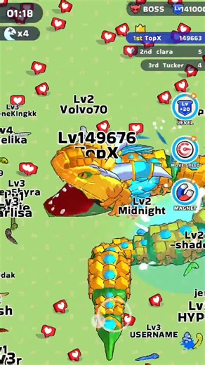 Snake Clash VIP Best Gameplay 1615 #snakeclash #games #viralshorts