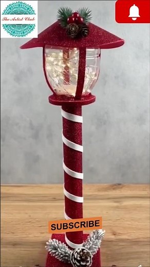 The Most Beautiful Christmas Lamppost You Can DIY! | DIY Glowing Christmas Street Lamp