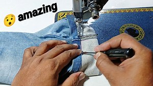 653K views · 4.3K reactions | सिलाई करने वालों के लिए ये वीडियो बहुत काम का है. in this video we have told a very easy and a new way to shorten jeans pants. #akeelfashiondesigner #sewingtechnique #sewingtipsandtricksforbeginners #howtofixjeanspant #fashionstyle #fashiondesign | Akeel Fashion Designer | Facebook