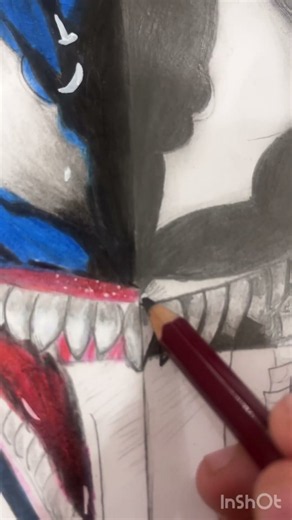 venom drawing shading#part-2#the art attic -19