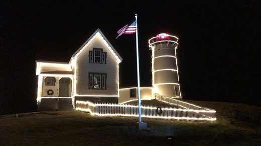 What an amazing night to turn on the new Christmas lights for the first time. May the holiday spirit from the Nubble visit you wherever you may be! | Nubble Lighthouse