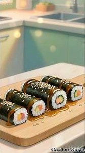 Healing Kimbap Hands 🍙 Cozy Korean Kitchen Anime Ambience #studioghibli