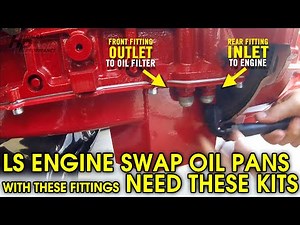 Oil Filter Relocation kit for Aftermarket LS Engine Swap Oil Pans