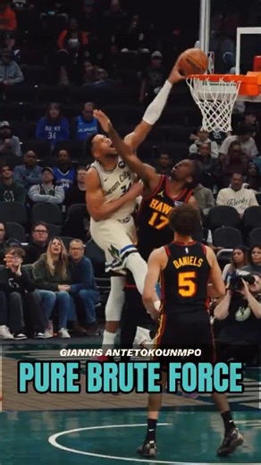 His GROWN MAN STRENGTH is ILLEGAL | Giannis Antetokounmpo in Slow Motion #nba #nbashorts
