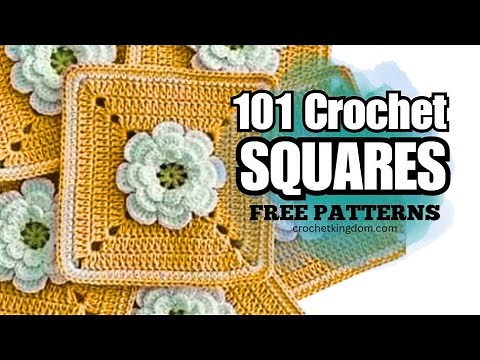 101+ FREE Crochet Square Patterns - ALL Unique Granny Square Designs with Diagrams