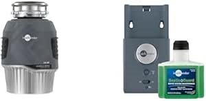 InSinkErator EVOLUTION 1HP, Advanced Series Continuous Feed Food Waste Garbage Disposal + InSinkErator BOOST Injection System with Septic Guard Solution, Septic System Maintenance, BST-SG