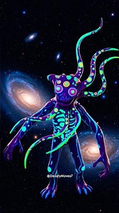 Neon Alien Monster From Deep Space 👽✨ | Ultra 3D CGI Animation" #aliendance #alienmonster #horror