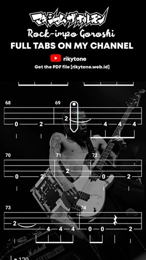 【BASS TAB】MAXIMUM THE HORMONE (マキシマム ザ ホルモン) - ROCK-IMPO GOROSHI #shorts #basstabs