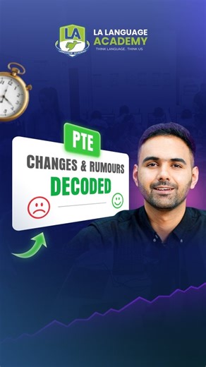 LA Language Academy on Instagram: "PTE Changes and Rumours Decoded 🧐😱 #pte #pteacademic #pteupdates #ptechanges #pterumours #ptespeakingupdate #ptereadingupdate #ptelisteningupdate #ptelisteningupdate #ptescoringupdate #lptetipsandtricks #pteonlineclasses #languageacademy #ptebyvarundhawan"