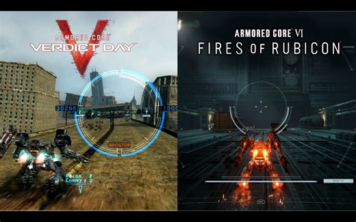 【4K60帧】装甲核心5 VS 装甲核心6 | UI界面与画质对比 | 作者：BonfireVN