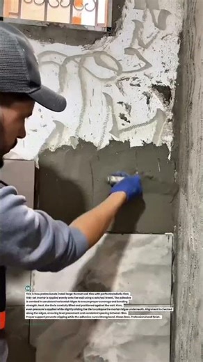 Pro Wall Tile Installation Method! #TileWork #Construction #USABuild