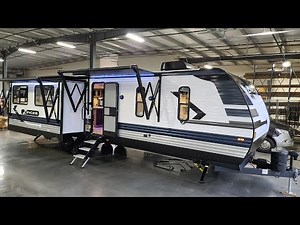 3 Slide Rear Living Room 2022 Zinger 340RE by Crossroads RV @ Couchs RV Nation a RV Wholesaler Tour