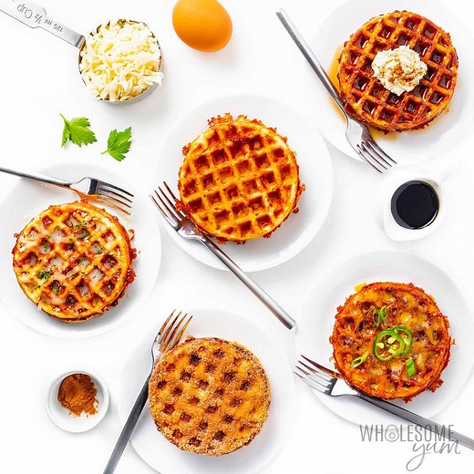 Chaffle Recipe (5 Flavors, Not Eggy!) - Wholesome Yum
