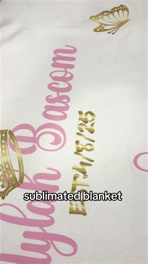Personalized Butterfly Baby Blanket Sublimation