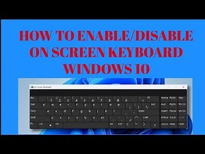 How to Enable On Screen Keyboard in windows 10 2025 || How to show touch keyboard on computer screen