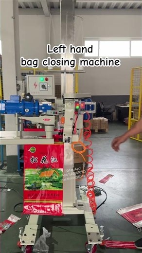 Left Hand Filled Bag Closing Machine Sack Stitching Sewing Machine Auto Bag Closer #machine