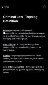 Criminal Law Tagalog Definition #adultery #concubinage #Bigamy #ActsofLasciviousness | Sir Panoy Officíal