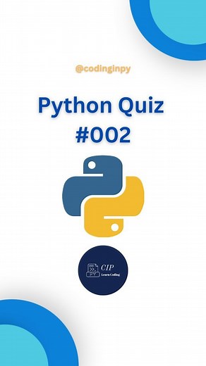 Python • SQL • Programming - 350k🔒 | Python Quiz 2 🤔.. 🐍 Think you know Python? Test your coding skills with this challenging Python quiz question! 🤓 Double tap if you're up... | Instagram