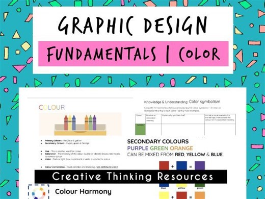 GRAPHIC Design CORE Principles & Elements COLOUR HUE | 4 Lesson Project | Teaching Resources