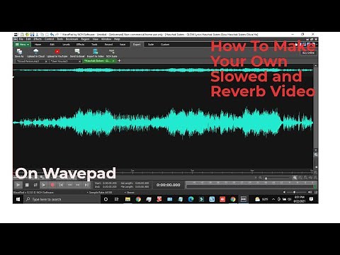 How to Make Your Own Slowed and Reverb Video (On Wavepad) (Tutorial)