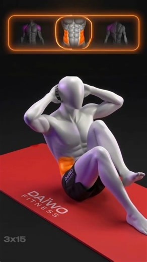 4 exercices pour des abdos qui imposent le respect #Fitness #FitnessShorts #DaïwoFitness