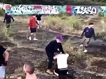 Millwall fans replicate Russian-style football mass brawl