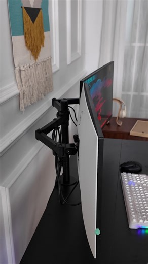Versatile Dual‑Arm Monitor Mount for Flexible Positioning #huanuo #huanuomount #monitor arm