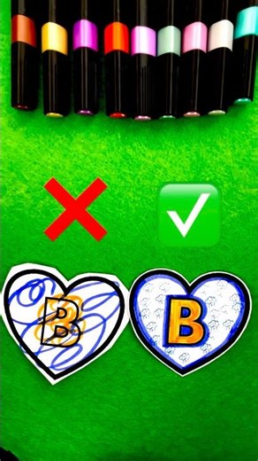 Messy vs Clean – Letter B Heart