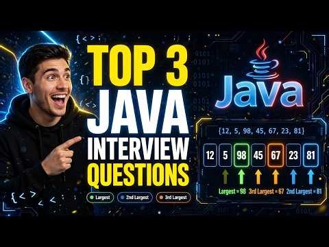 Find Largest, 2nd Largest & 3rd Largest Element in Java | Coding Interview