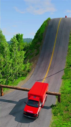 City Car & Car Houlder Truck vs Log Trap - BeamNG.Drive #beamcrashers #beamngcrashes #indah #car