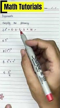 Simplify using the Laws of Exponents #mathteachergon #midpointtheorem