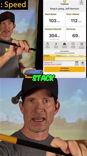 Unlock Golf Swing Speed with Stack System #shorts