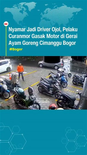Jabodetabek24info on Instagram: "Seorang pencuri motor yang mengenakan jaket ojek online Shopee Food terekam kamera CCTV saat beraksi di area parkiran ruko Labbaik Chicken, Jalan Tentara Pelajar No. 14 RT 02/02, Kelurahan Kedung Jaya, Kecamatan Tanah Sareal. Peristiwa pencurian tersebut terjadi pada Sabtu sore, 17 Januari 2026, dan videonya kini viral di media sosial. Dalam rekaman CCTV, terlihat seorang pria berjalan menuju area parkiran ruko sambil mengenakan jaket Shopee Food. Setelah memasti