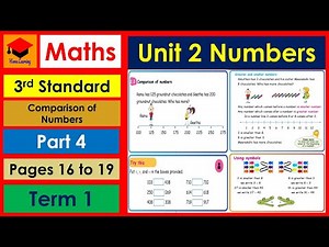 3rd Std- Maths- Unit 2- Numbers- Part 4- Pages 16 to 19- Comparison of Numbers- Activity- Term 1