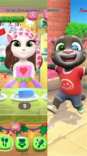 Talking Tom 2025 vs My Talking Angela 2 New Outfit || Funny Tom and Angela Foods Effects