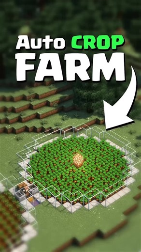 RK_MINERE on Instagram: "Minecraft Tutorial | Automatic Crop Farm ( Java + Bedrock ) 🥕 #shorts #minecraft #herobrine"