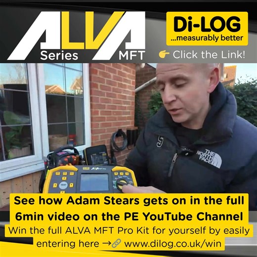 💡 Ready to raise your electrical testing game? The ALVA MFT Series is built to do exactly that. The Di-LOG ALVA MFT and ALVA MFT Pro deliver speed, precision, and full EV readiness for electricians who do not mess around. From domestic installs to EV charge points, these testers are designed to keep you compliant, efficient, and one step ahead. 🧰 Thinking about moving into EV installations? You could win a full ALVA MFT Pro Kit. Enter here: 🔗 www.dilog.co.uk/win 🎥 Want to see the ALVA in rea