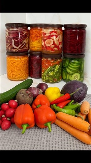 Eat More Veg & Lose Belly Fat - 8 #pickledvegetables #pickledonions #pickledcucumber #pickledpeppers