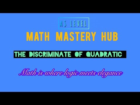 The discriminant of quadratic equations